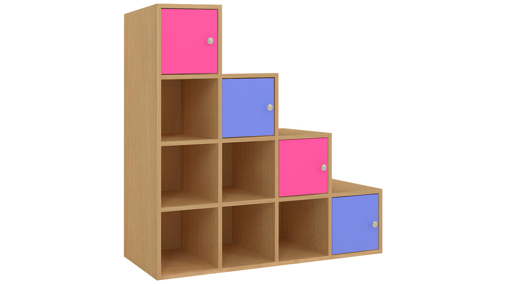 Adona Verona Kids Maple Stepped Cube Storage Cabinet