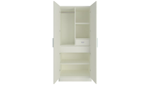 Adona Victoria 2-Door Kids Wardrobe with 2 Drawers and Paneled Shutters